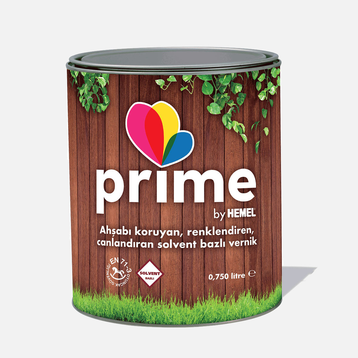    Hemel 2,5 L Solvent Bazlı Ahşap Verniği Tik Prime 