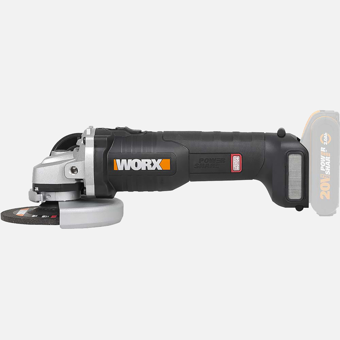    WORX WX812.9 20Volt 125mm Kömürsüz Profesyonel Avuç Taşlama 