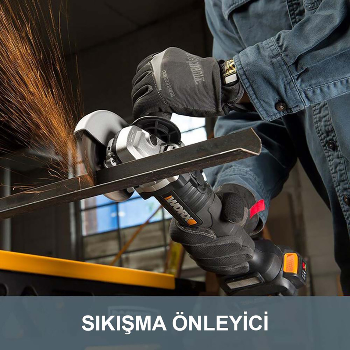    WORX WX812.9 20Volt 125mm Kömürsüz Profesyonel Avuç Taşlama 