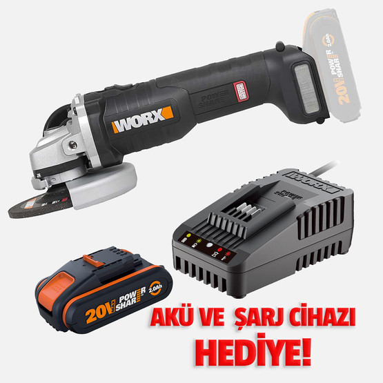 WORX WX812.9 20Volt 125mm Kömürsüz Profesyonel Avuç Taşlama