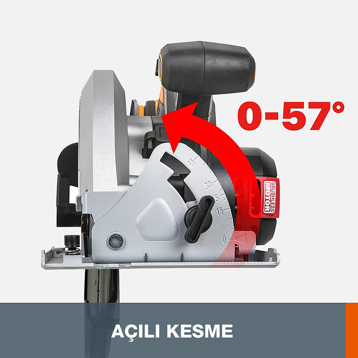    Worx WX520.9 20Volt 190mm Kömürsüz Profesyonel Şarjlı Daire Testere (Akü Dahil Değildir)  