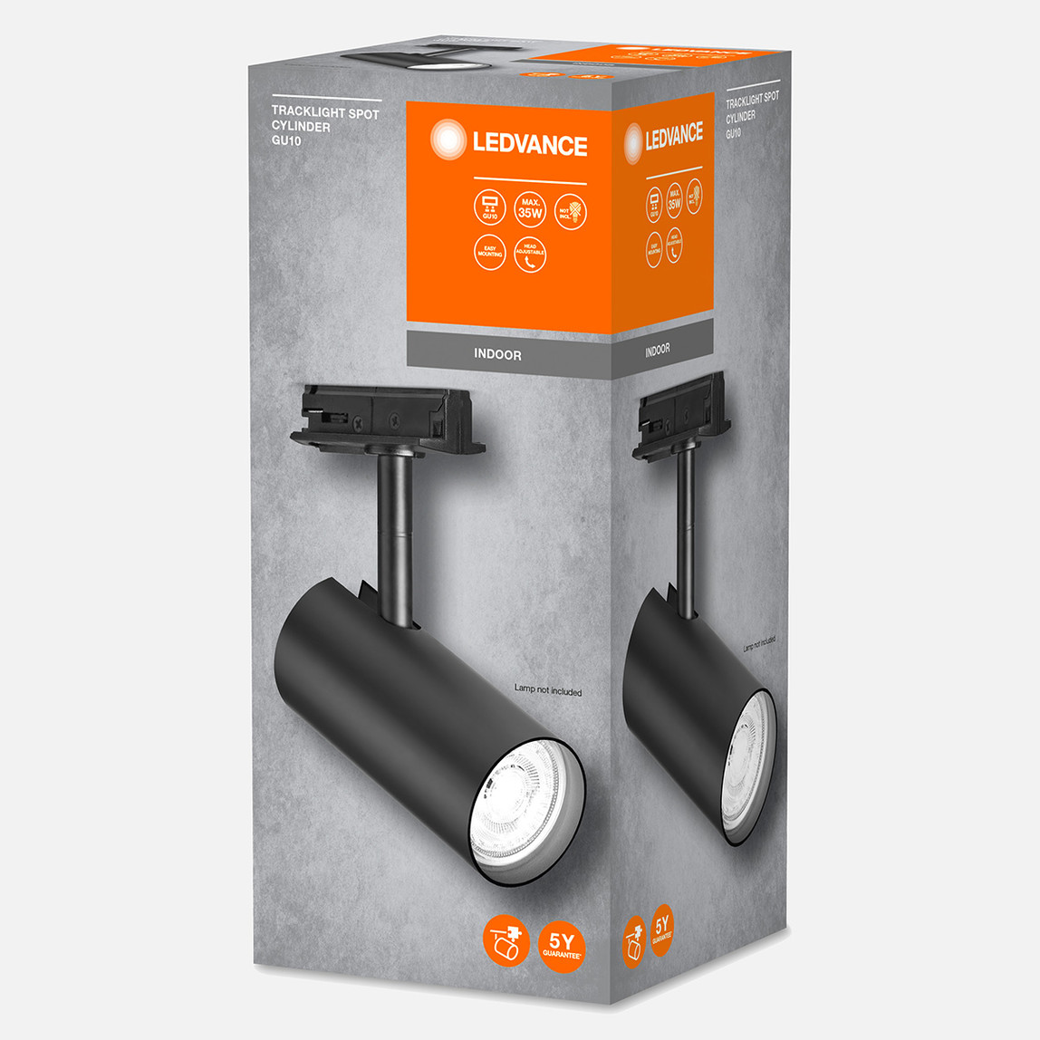    Tracklight 35 W Siyah Gu10 Tekli Sıva Üstü Led Spot 