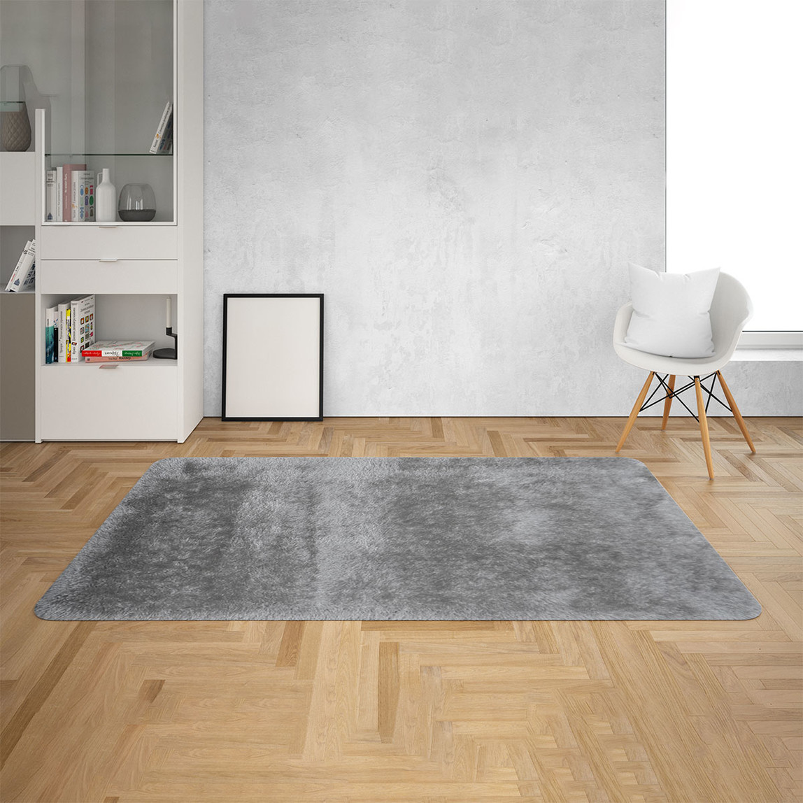    Güven Collection Shagi1350 60 Overloklu Halı Gri 80x150 cm 