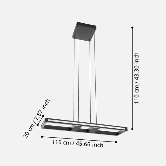 Savilanas-Z Alüminyum - Çelik Tekli Sarkıt Led Avize