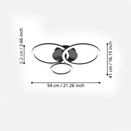 Eglo Parrapos Z Led Plafonyer 54cm