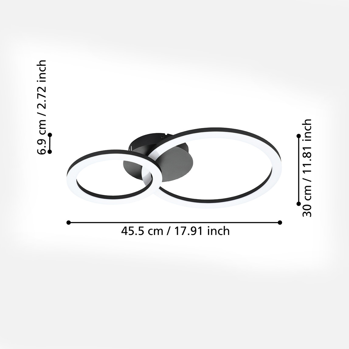    Eglo Parrapos Z Led Plafonyer 44cm 