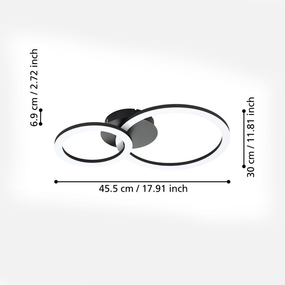 Eglo Parrapos Z Led Plafonyer 44cm