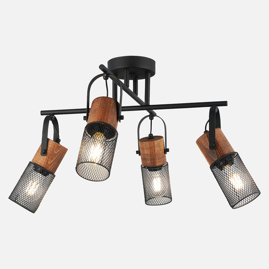 Lucea Lema 4 lü Siyah Plafonyer 