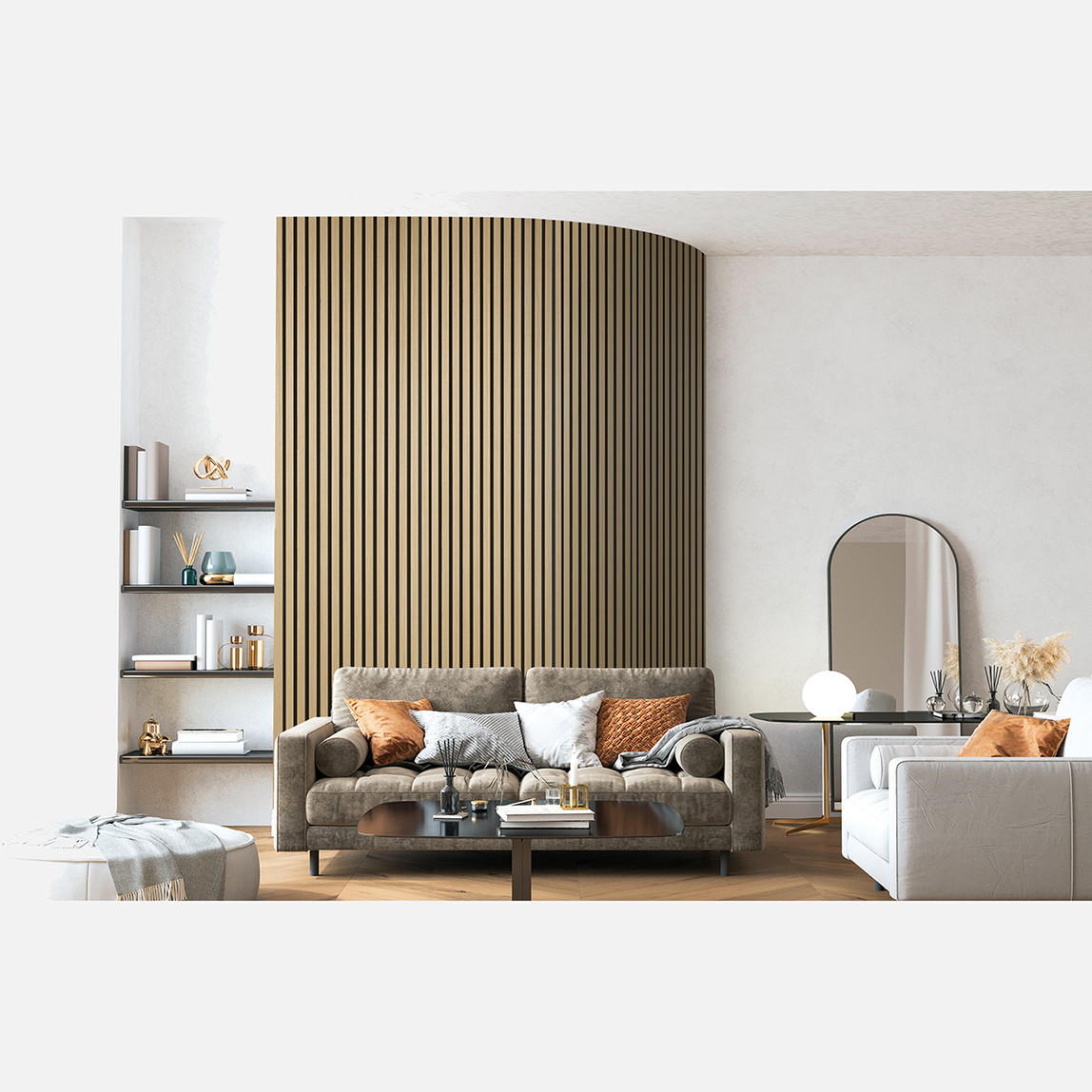    Quanti Dikdörtgen Akustik Duvar Paneli Açık Meşe 52x244x1,8 cm 