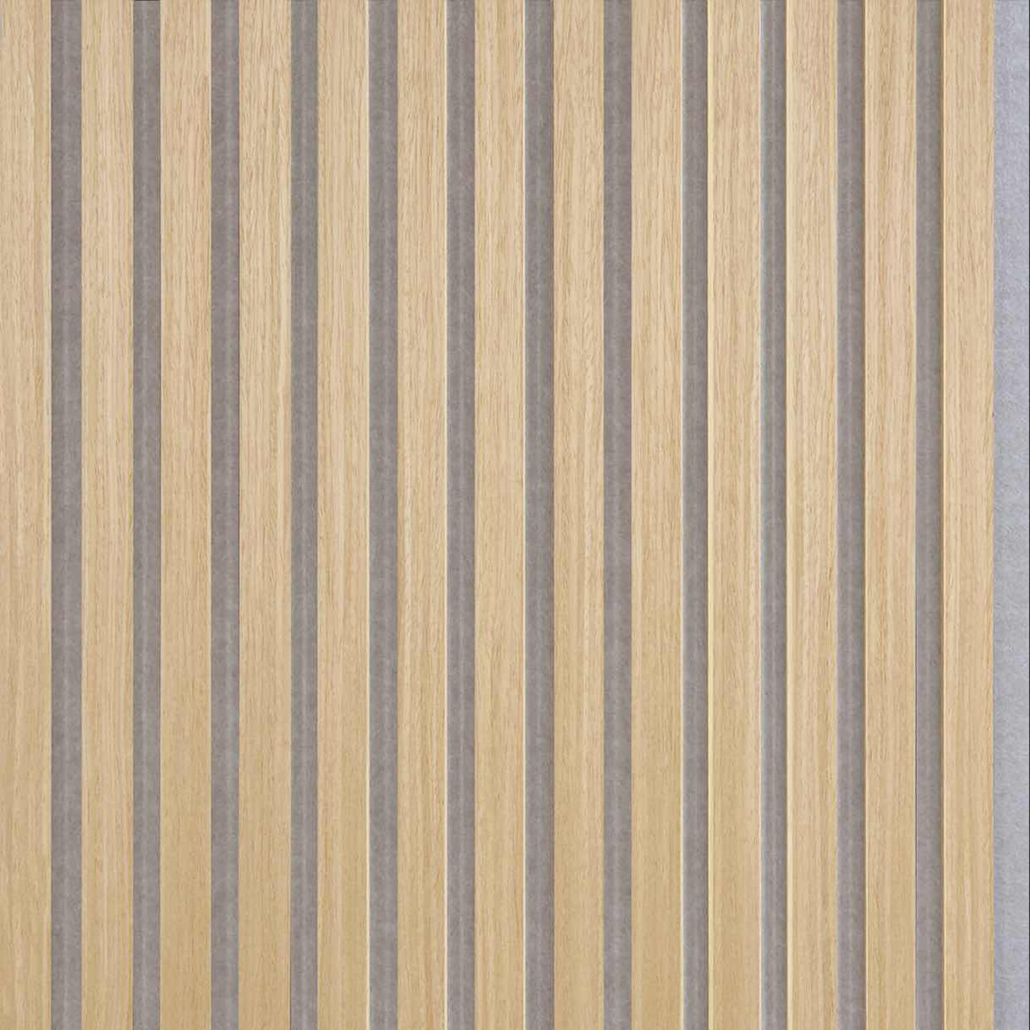    Quanti Dikdörtgen Akustik Duvar Paneli Açık Gri Meşe 52x244x1,8 cm 