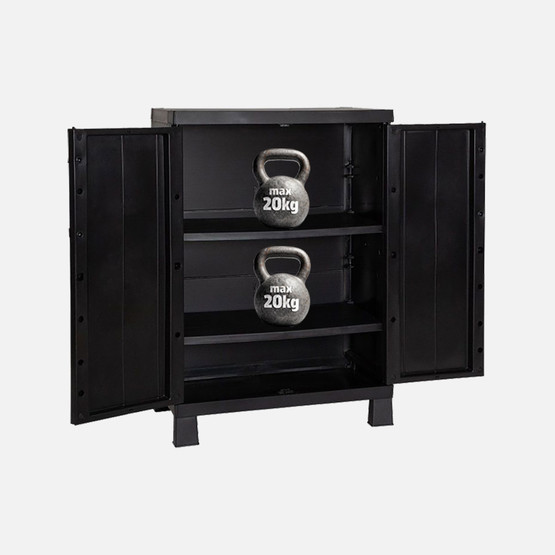 Toomax Garage Midi 2 Raflı Plastik Dolap Siyah