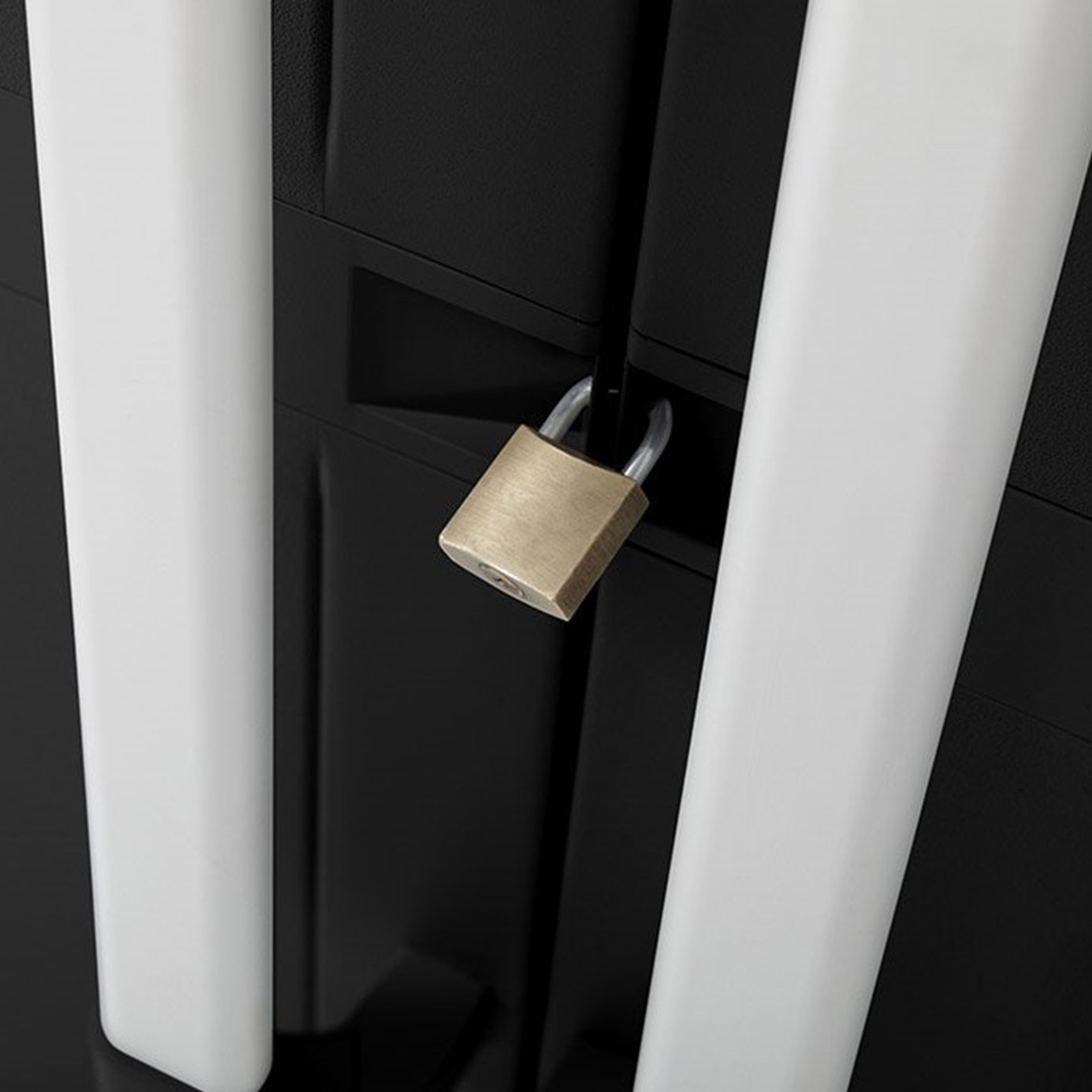    Toomax Garage Midi 4 Raflı ve Uzun Bölmeli Plastik Dolap Siyah 