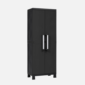 Toomax Garage Midi 4 Raflı ve Uzun Bölmeli Plastik Dolap Siyah