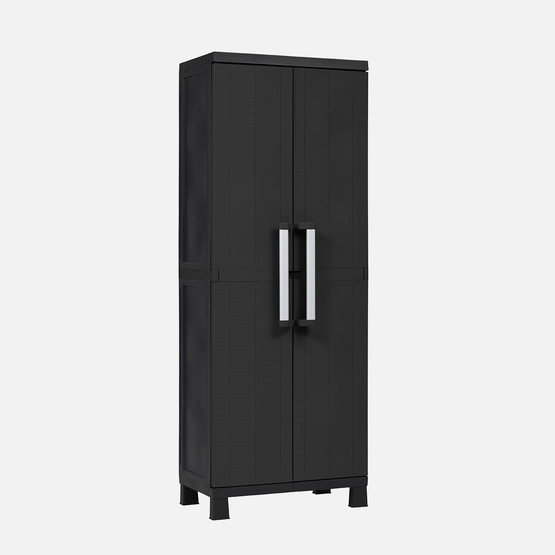 Toomax Garage Midi 4 Raflı ve Uzun Bölmeli Plastik Dolap Siyah