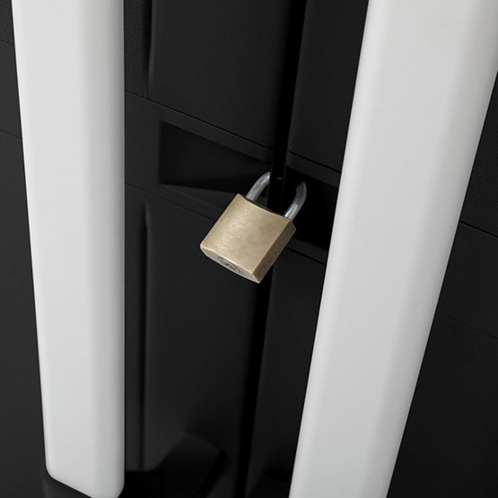 Toomax Garage Midi 4 Raflı ve Uzun Bölmeli Plastik Dolap Siyah