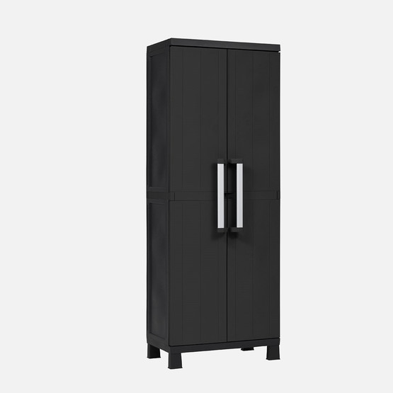 Garage Midi 3 Raflı Plastik Dolap Siyah