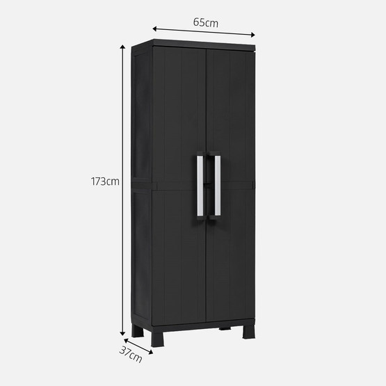 Toomax Garage Midi 3 Raflı Plastik Dolap Siyah