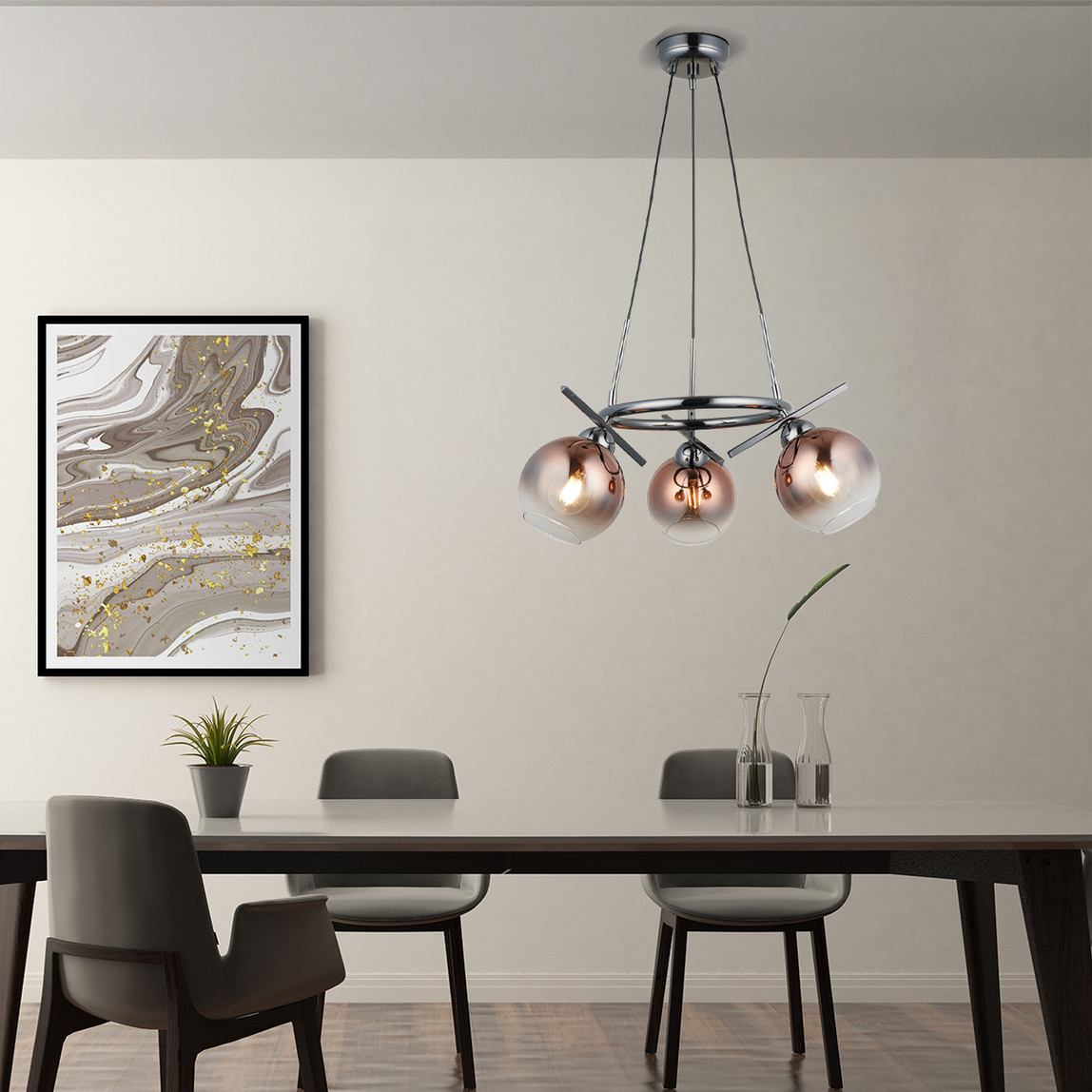    Bena Kobalt Metal 3'lü Yuvarlak Sarkıt 