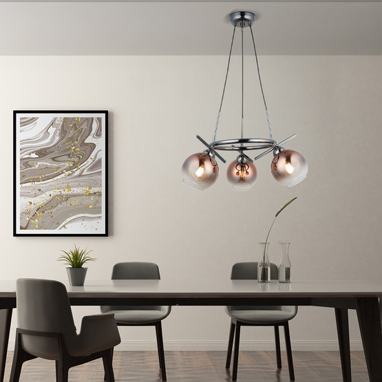 Bena Kobalt Metal 3'lü Yuvarlak Sarkıt