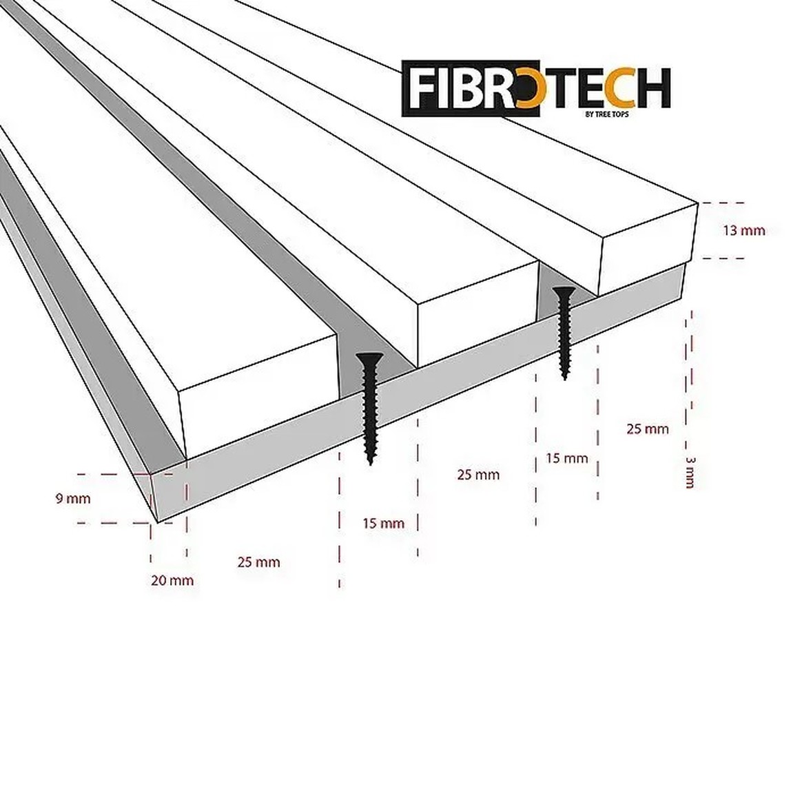   Quanti Dikdörtgen Akustik Duvar Paneli Ceviz 52x244x1,8 cm 