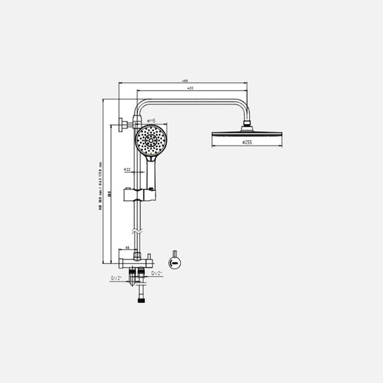 ECA Dalia Plus Teleskobik Kolonlu Duş Seti 