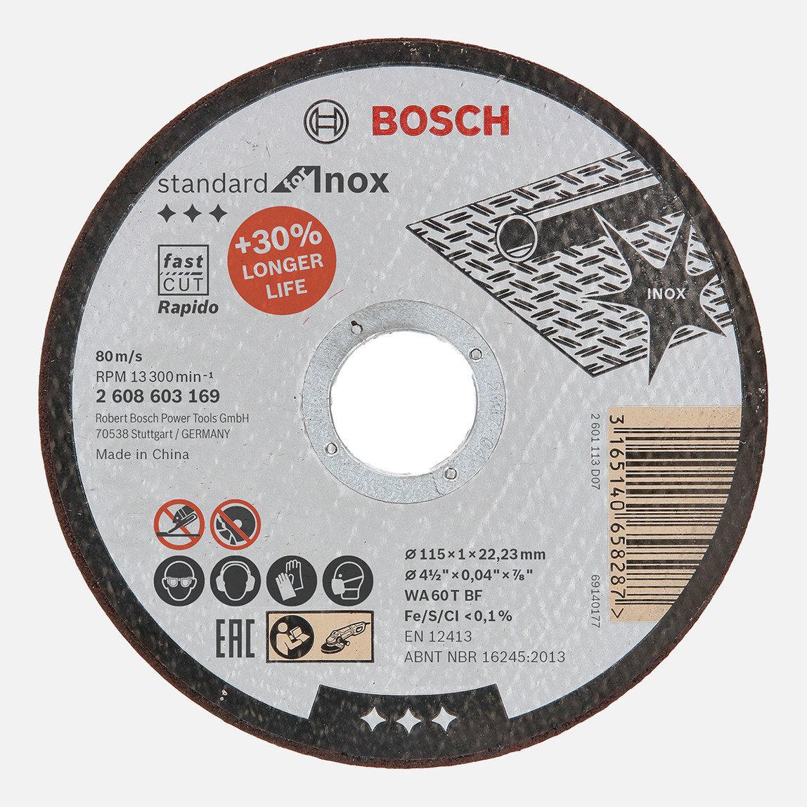    Bosch İnox Kesici Rapido 115X1mm Disk (2608603169) 