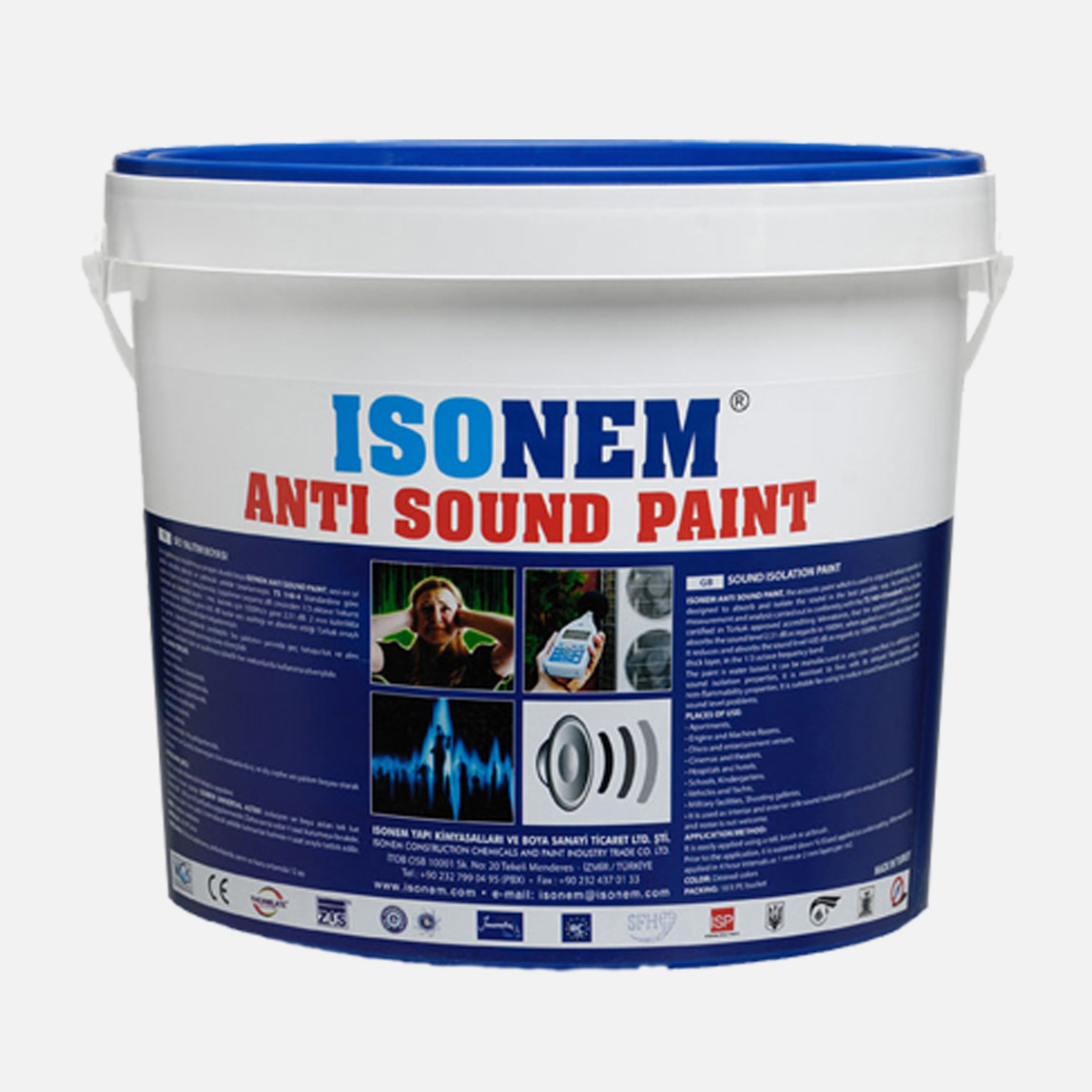   İsonem 5 LT Anti Sound Paint Ses Yalıtım Boyası Beyaz 