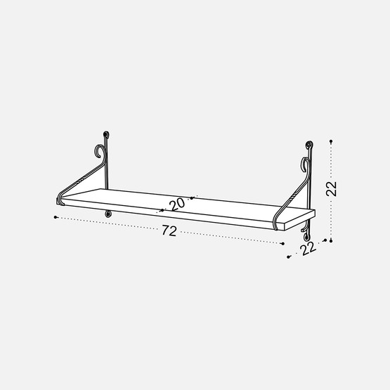 Endpa Seramoni 1 Raflı Set 20x72 cm Yerli Ceviz