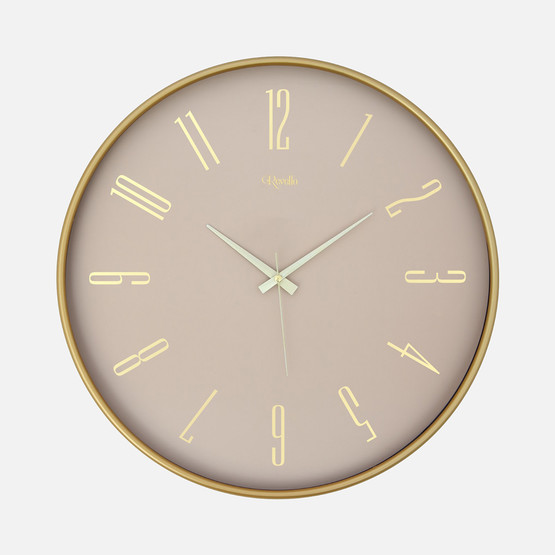 Doğaner Dekoratif Slim Çerçeve Saat  50x50 cm Sarı