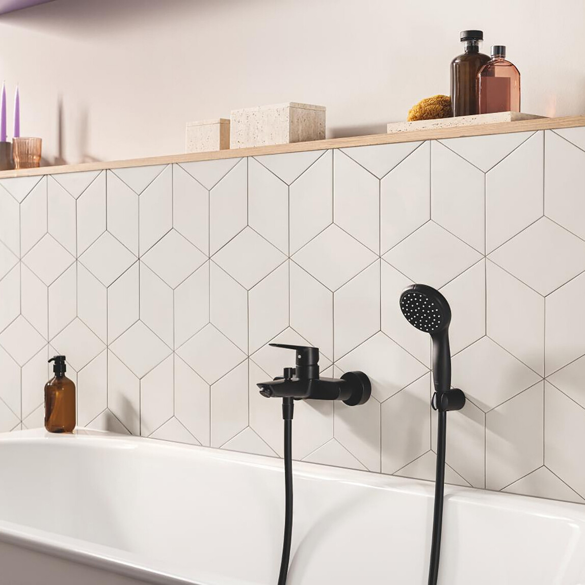    Grohe Start Siyah Banyo Bataryası 