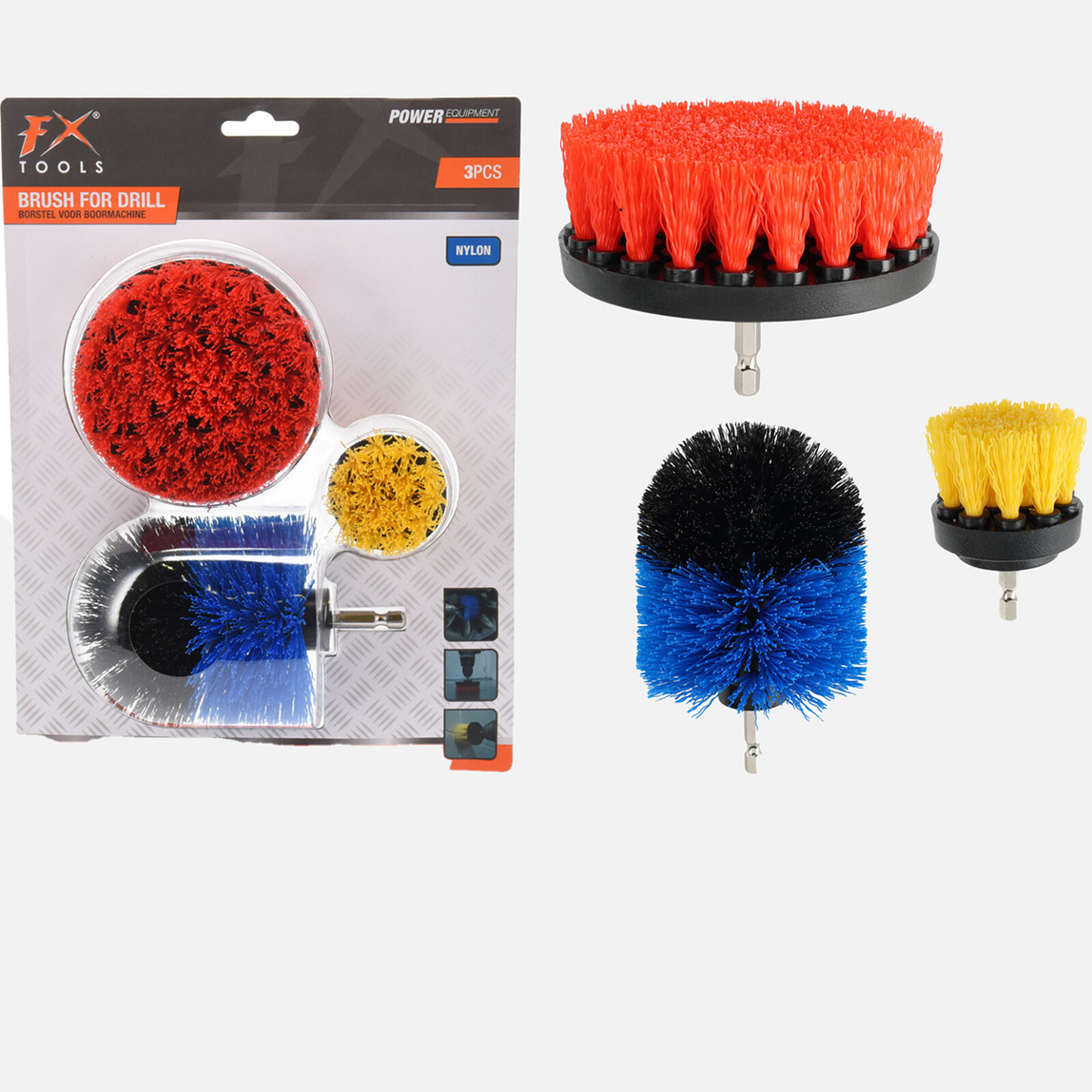    CY8500720 3'lü Matkap Ucu Fırça Seti 