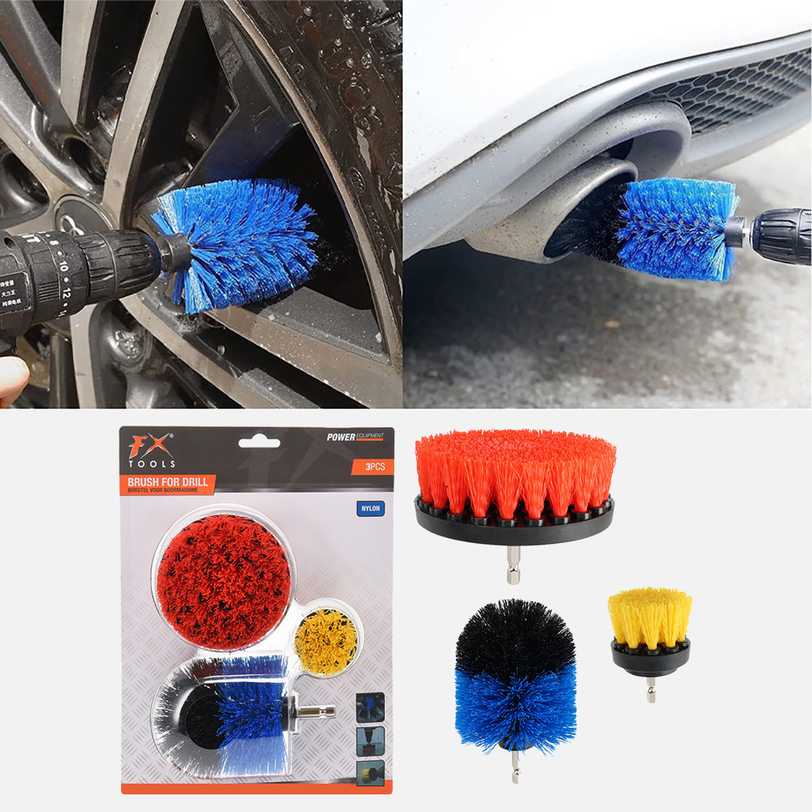    CY8500720 3'lü Matkap Ucu Fırça Seti 