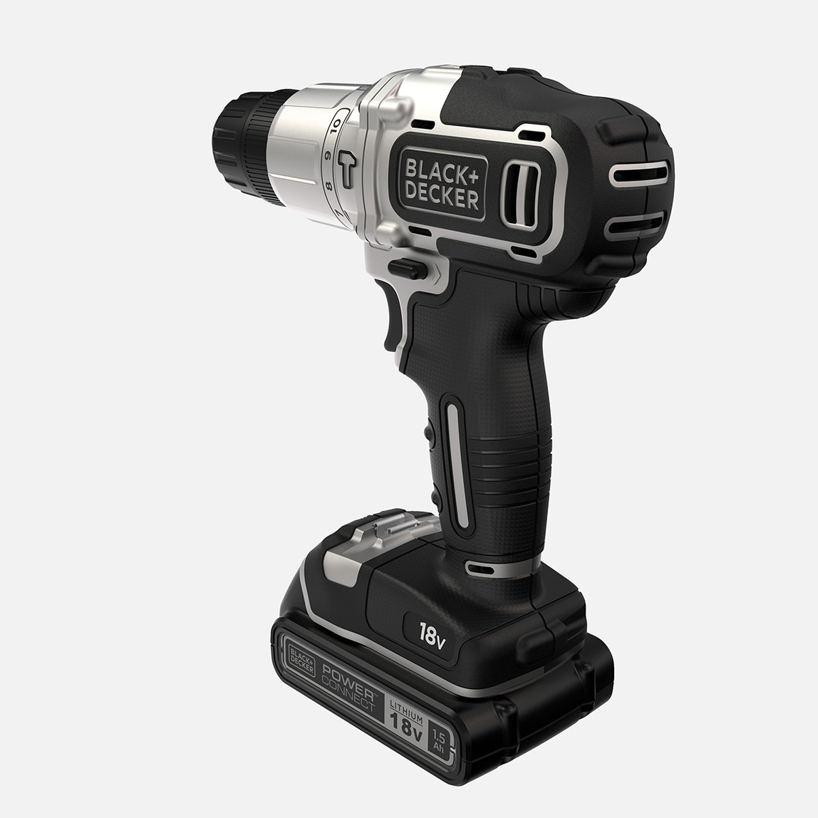    Black&Decker BDCHD18SC2K-QW Silver Li-ion 18V 1.5 Ah Çift Akülü Darbeli Matkap Vidalama 