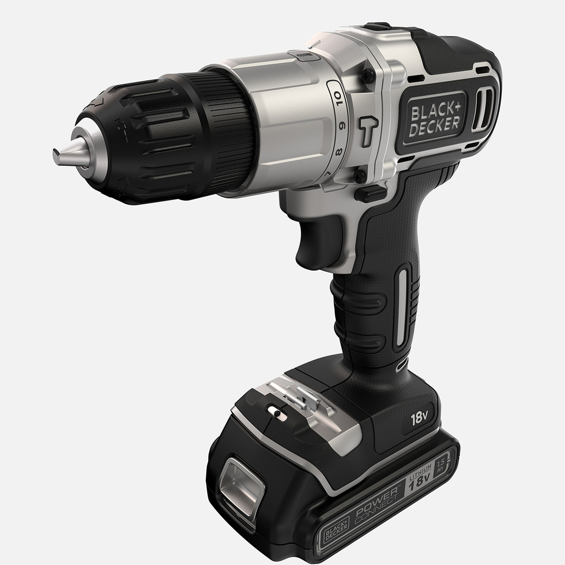    Black&Decker BDCHD18SC2K-QW Silver Li-ion 18V 1.5 Ah Çift Akülü Darbeli Matkap Vidalama 
