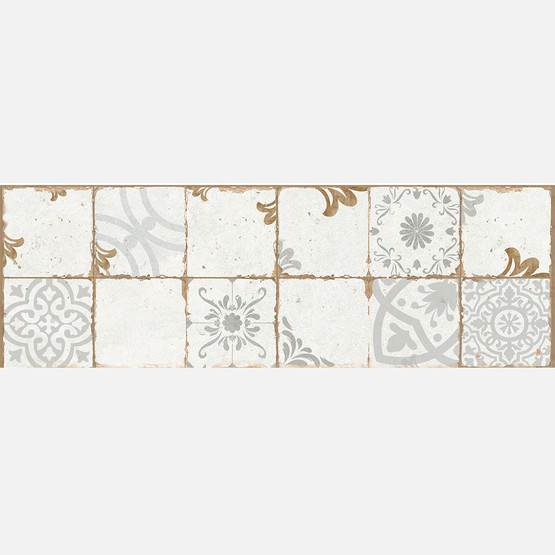 Ege Seramik Calm Rustic Dekor Karo Kırık Beyaz 33 x 99 cm 1 m2