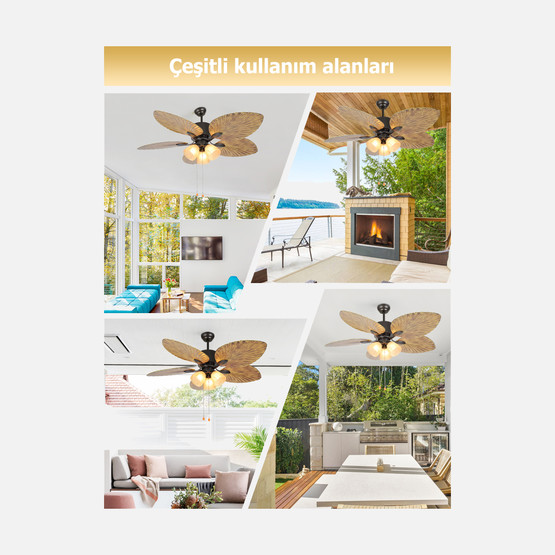 Dlc Oklahoma Kahverengi 132 cm Tavan Vantilatörü