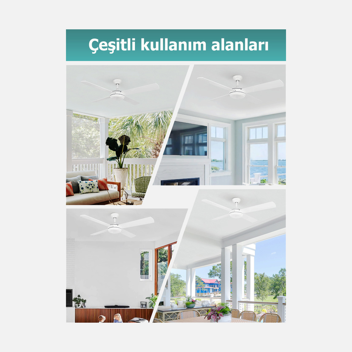    Dlc Levante Led Beyaz 122 cm Tavan Vantilatörü 