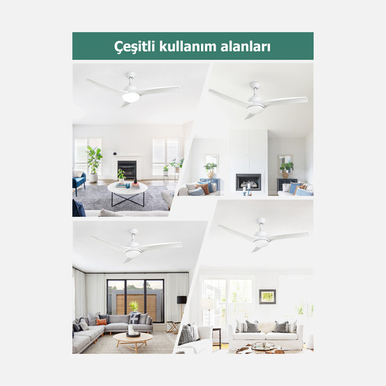 Dlc Favonio Led Beyaz 132 cm Tavan Vantilatörü