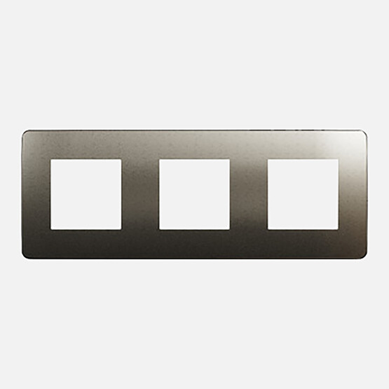 Schneider NU280653M 3'Li Çerçeve Koyu Alüminyum Siyah