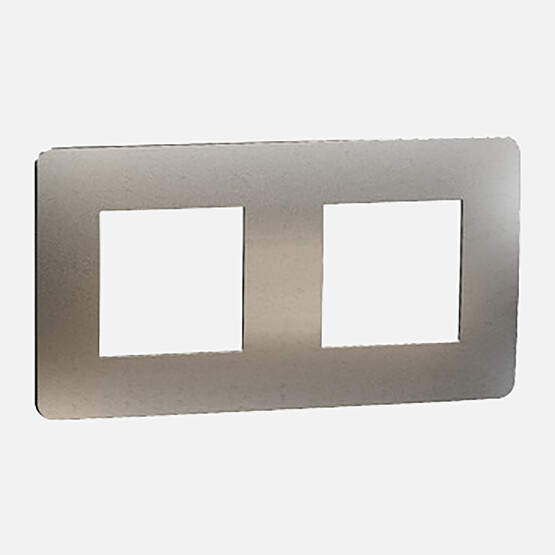 Schneider NU280455M 2'Li Çerçeve Alüminyum Beyaz