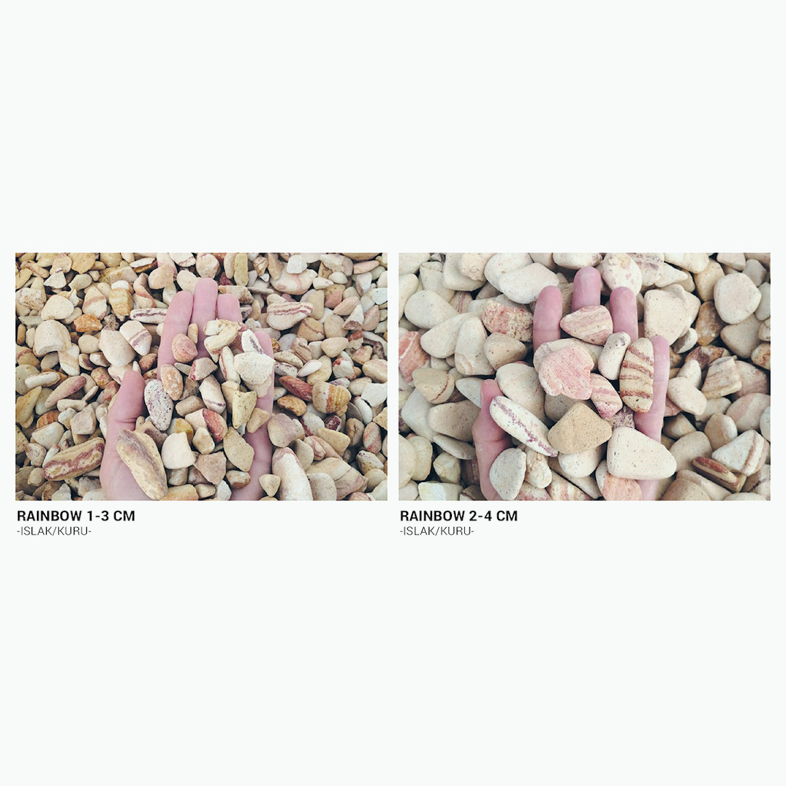    Güzelbahçe 10 Kg Doğal Taş Rainbow Tamburlu 2-4 cm 