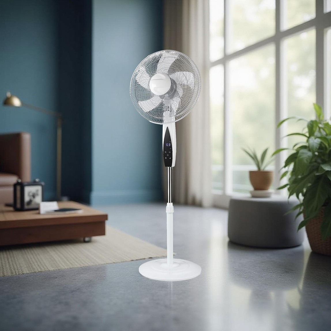    Dlc FS-K45BR 65 Watt Zaman Ayarlı Kumandalı Ayaklı Vantilatör Beyaz 