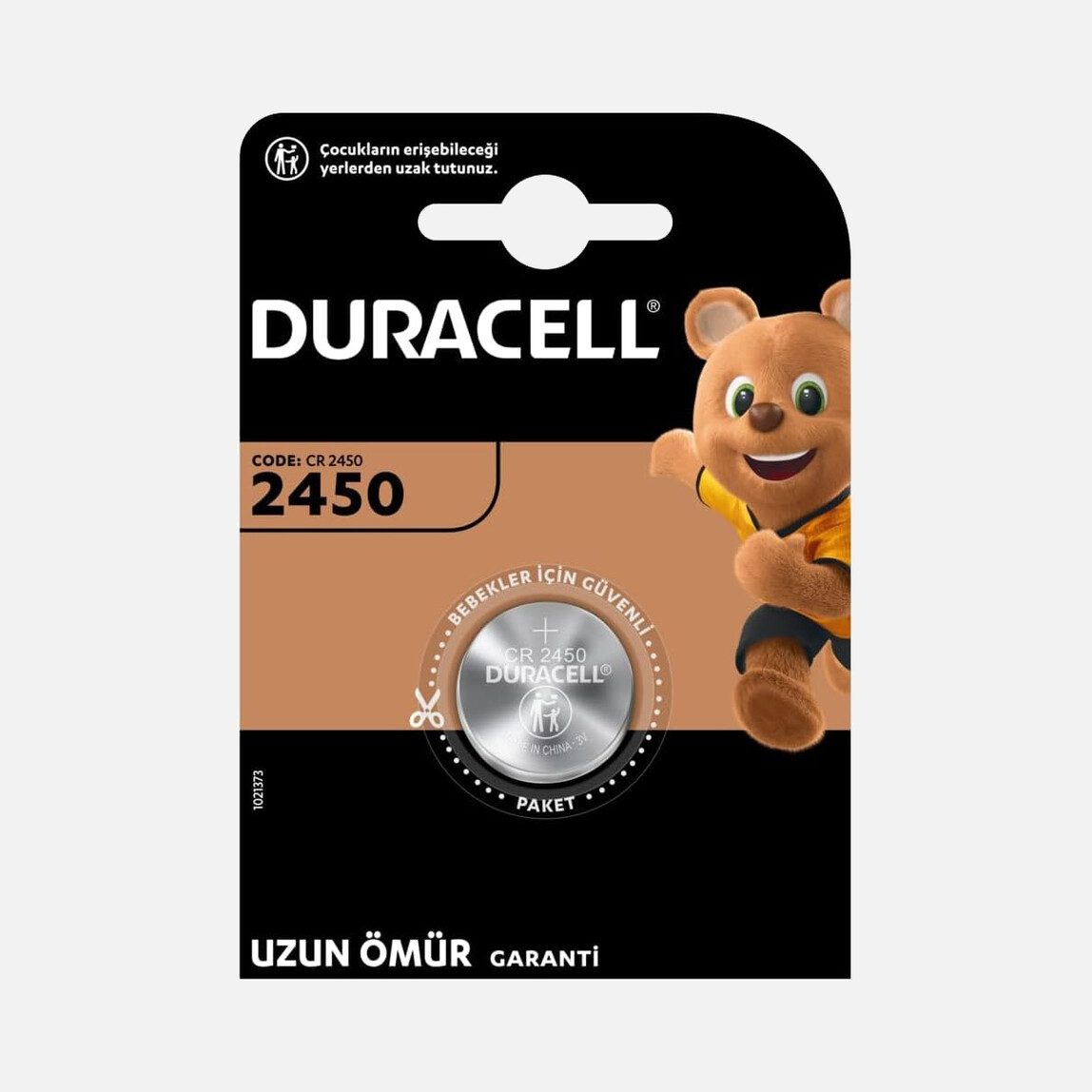    Duracell CR2450 3 Volt Lityum Tekli Düğme Pil 