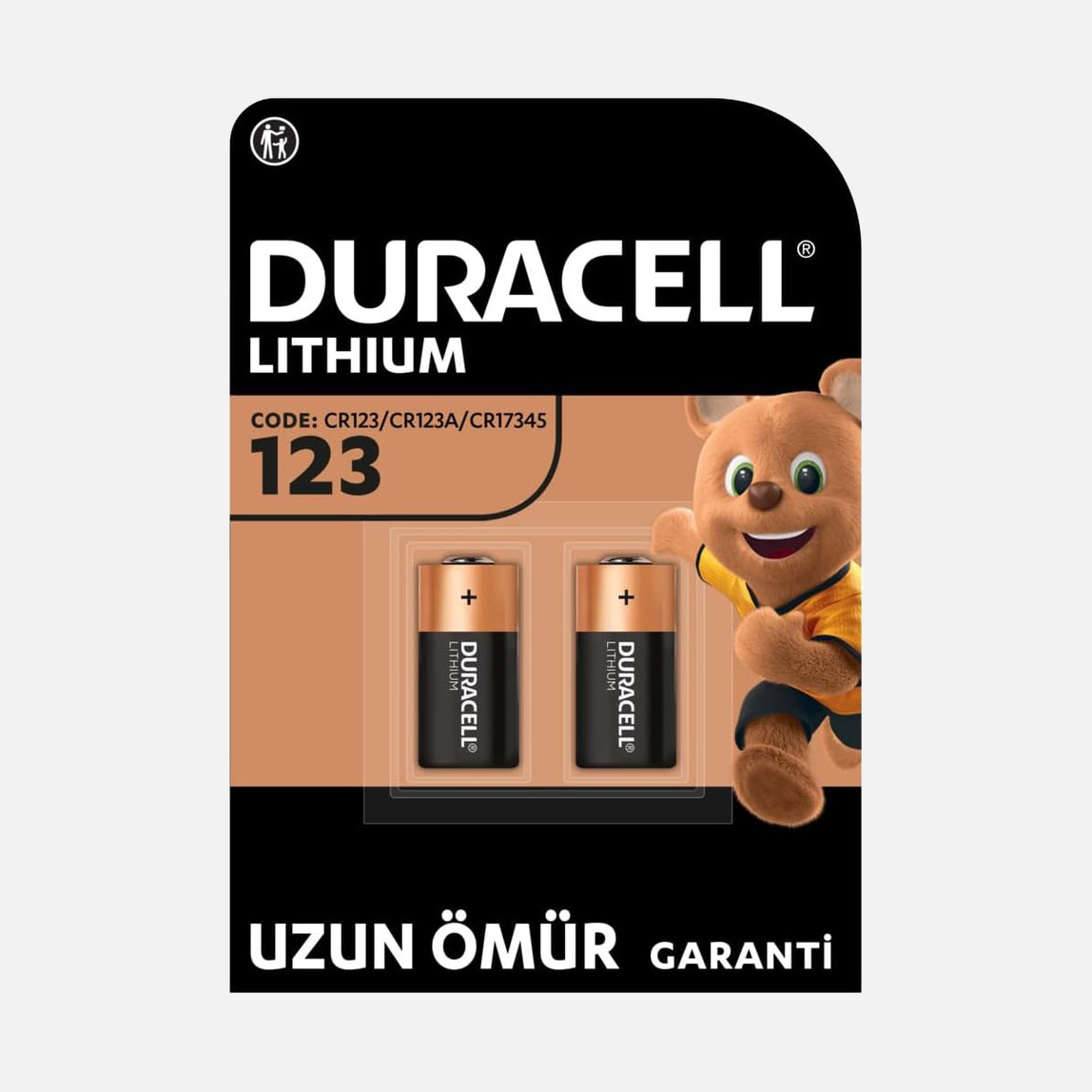    Duracell Yüksek Güçlü Lityum CR123 3V 2'li Pil 