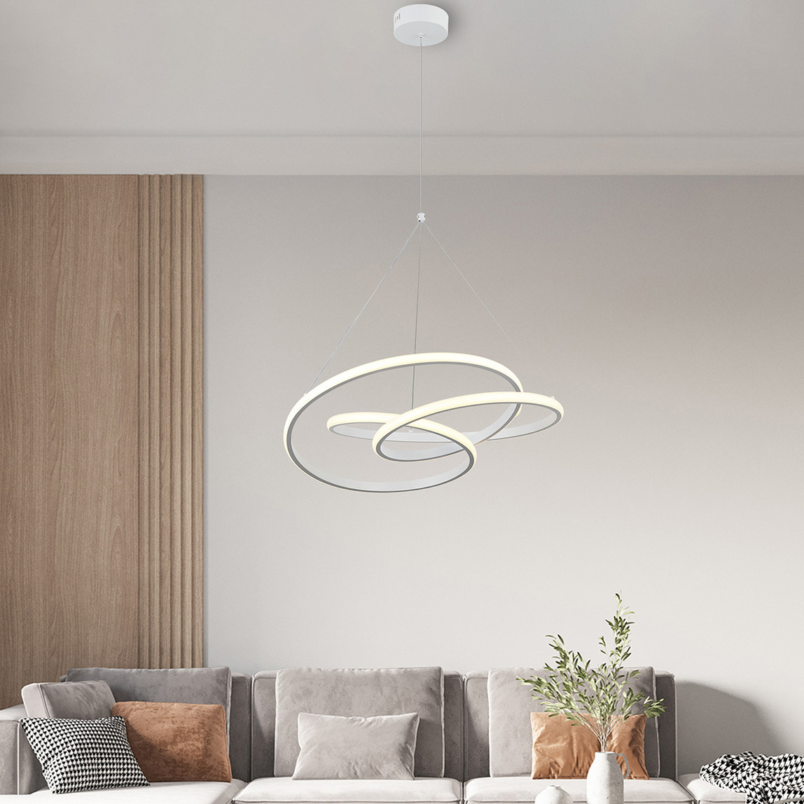    Verdon Beyaz Alüminyum Tekli Sarkıt Led Avize 