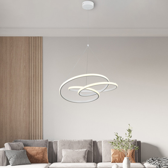 Verdon Beyaz Alüminyum Tekli Sarkıt Led Avize