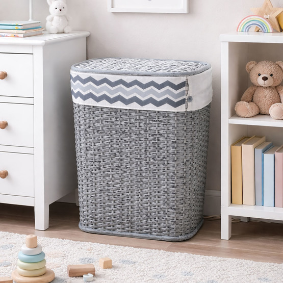 Soft Hasır Sepet Gri 53 cm