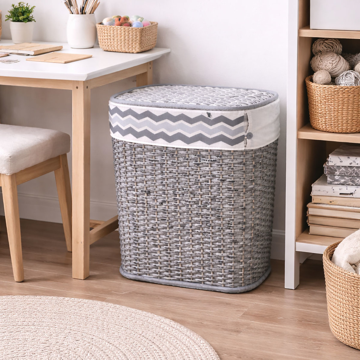    Soft Hasır Sepet Gri 48 cm 