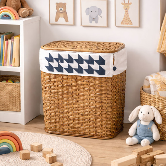 Soft Hasır Sepet Kahve 58 cm