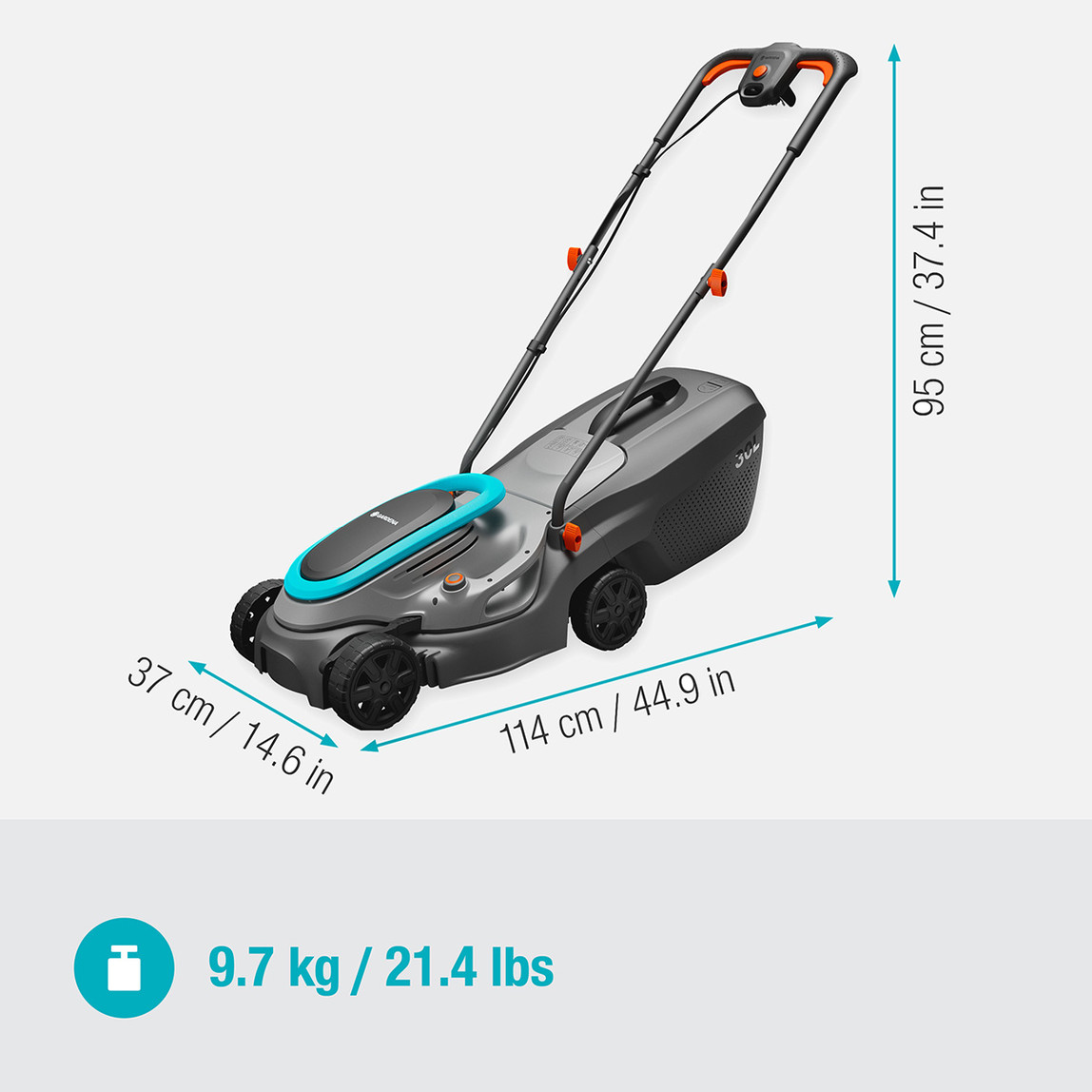    Gardena Powermax 32E Elektrikli Çim Biçme Makinesi 